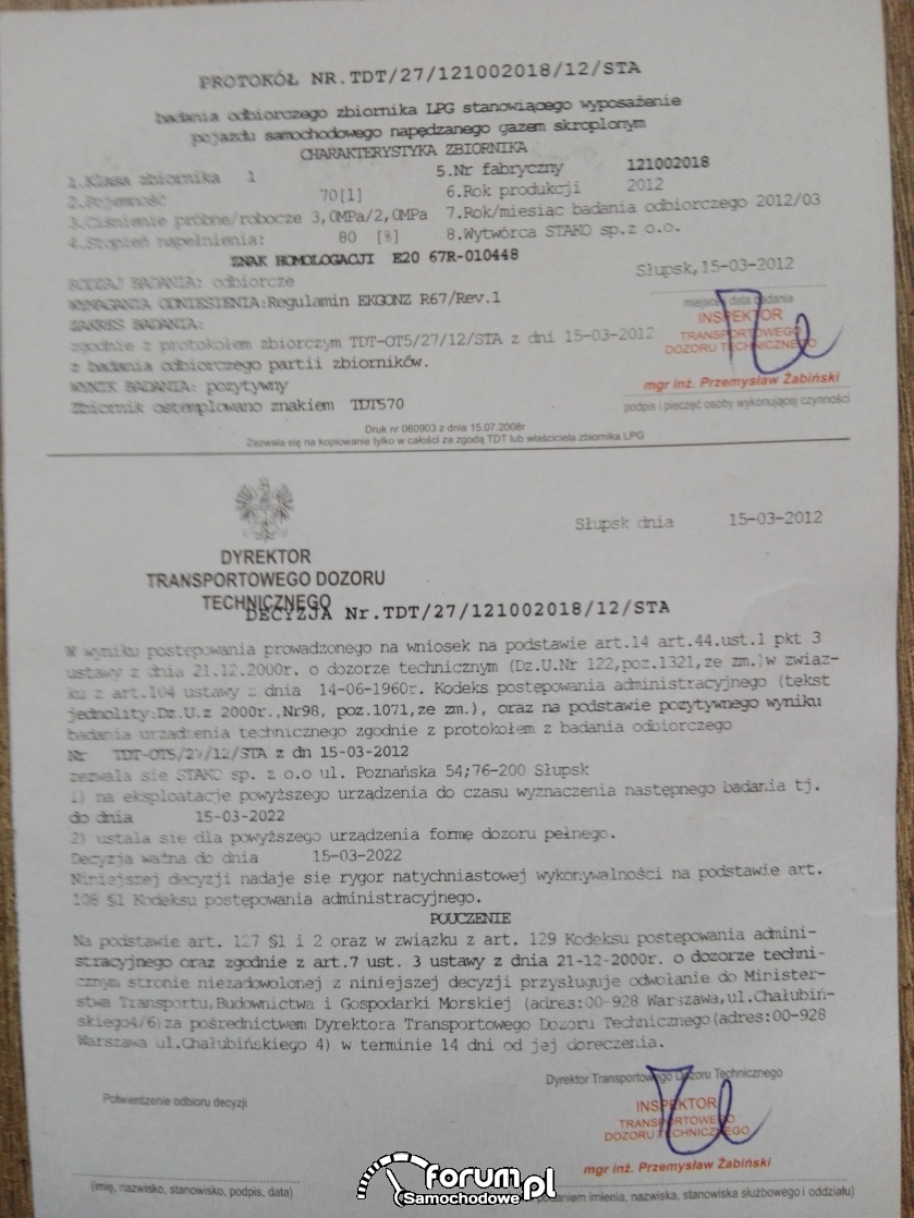 Samochód z Niemiec z niemieckim lpg Butla polska co z legalizacją