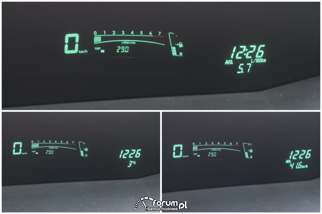 Średnie spalanie benzyny z LPG przy niskiej temperaturze zewnętrznej na dystansie 29 km - Toyota Yaris 1.3 VVTi LPG