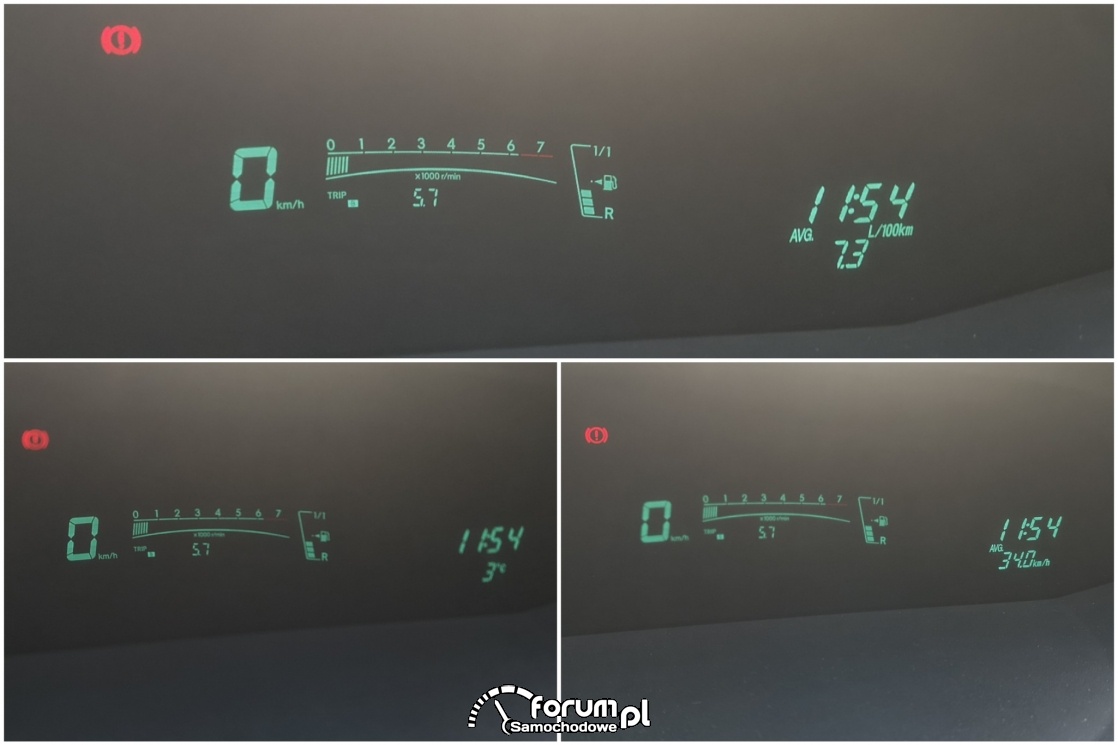 Średnie spalanie benzyny z LPG przy niskiej temperaturze zewnętrznej na dystansie 5,7 km - Toyota Yaris 1.3 VVTi LPG