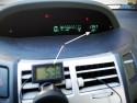 Temperatura z kratek nawiewu, klimatyzacja - Toyota Yaris II