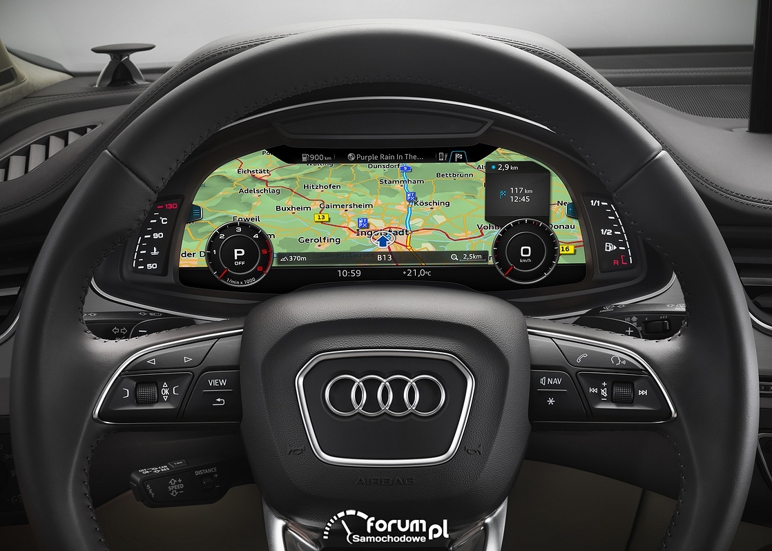 Mapa nawigacyjna wysokiej rozdzielczości w Audi