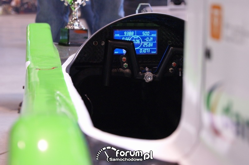 Kokpit bolidu GreenPower