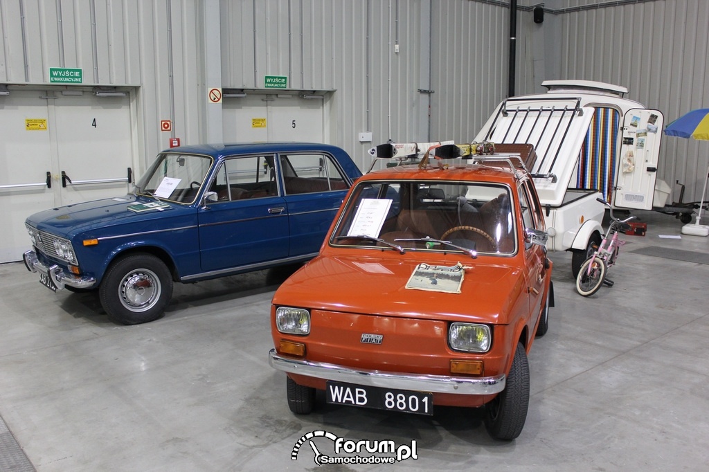 Fiat 126P z przyczepką