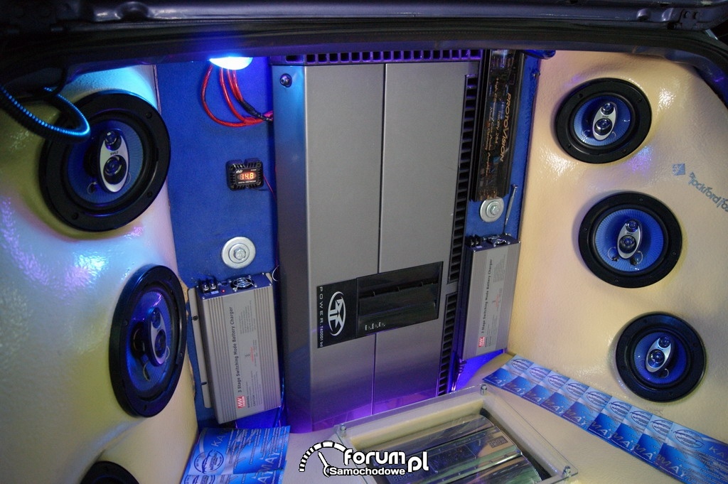 Zabudowa bagażnika, Car audio, Rockford, 2
