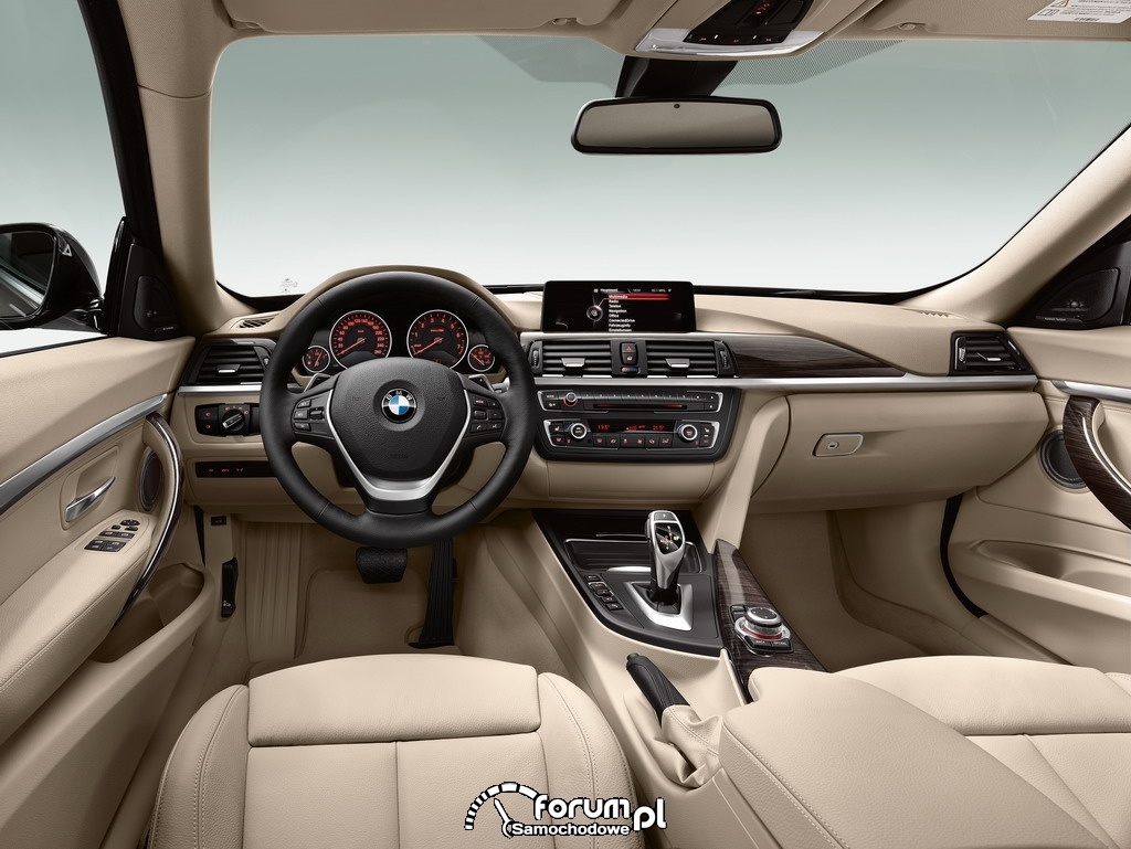 BMW 3 Gran Turismo, wnętrze, deska rozdzielcza