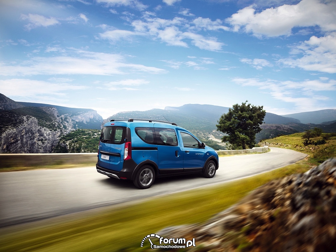 Dacia Dokker Stepway, górska droga