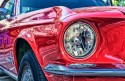 Ford Mustang V8, przednia okrągła lampa