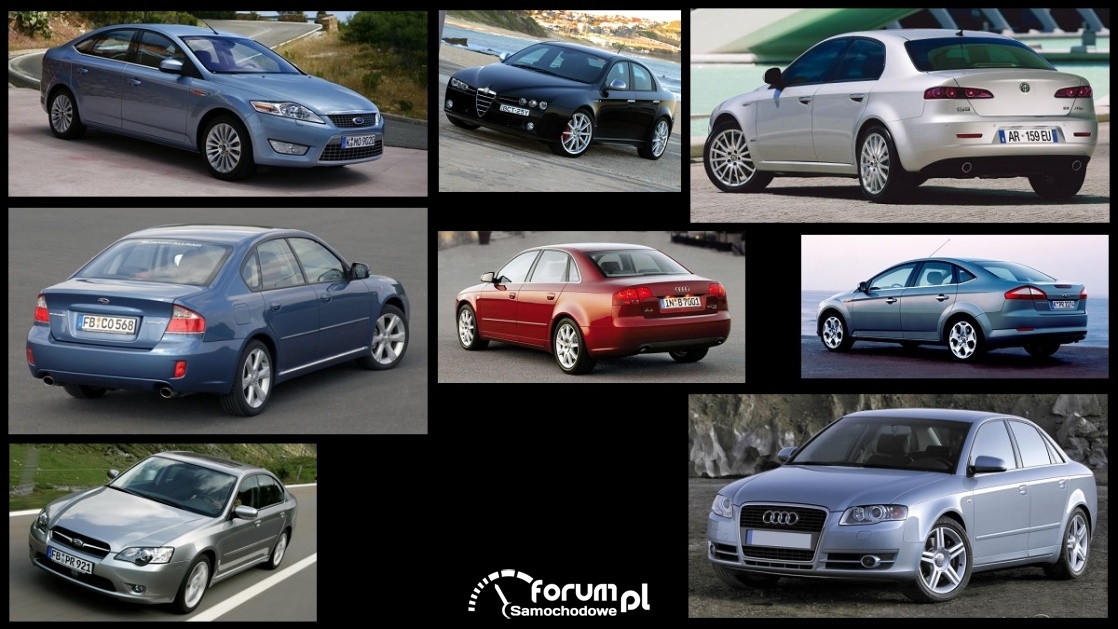 Porównanie: Alfa Romeo 159, Audi A4 B7, Ford Mondeo mk4, Subaru Legacy IV