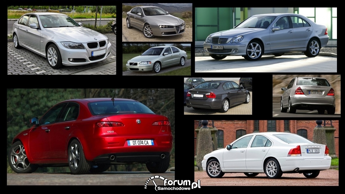 Porównanie: Alfa Romeo 159, BMW 3 e90, Mercedes C w203, Volvo S60 I