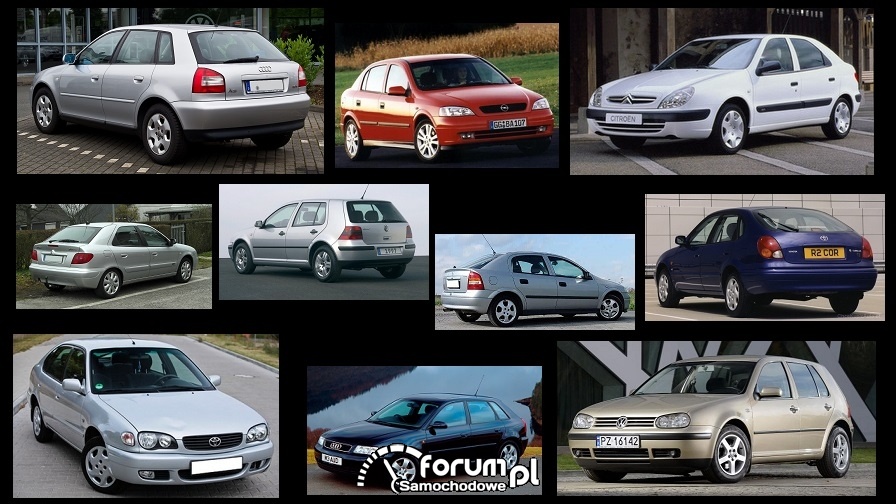 Porównanie: Audi A3 8L, Citroen Xsara, Opel Astra G, Toyota Corolla e11, VW Golf IV