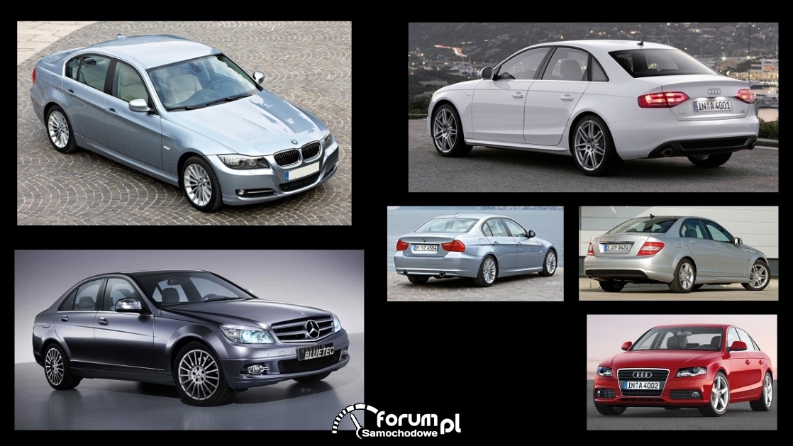 Porównanie Audi A4 B8, BMW 3 e90, Mercedes C w204 zdjęcie