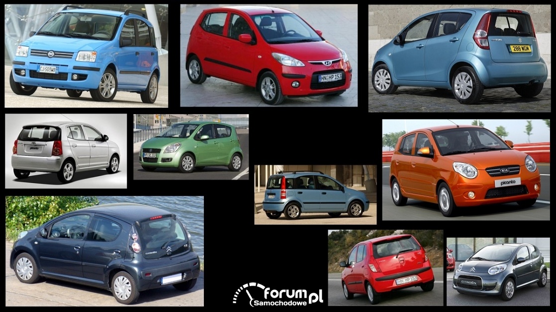 Porównanie: Citroen C1 I, Fiat Panda II, Hyundai i10 I, Kia Picanto I, Suzuki Splash