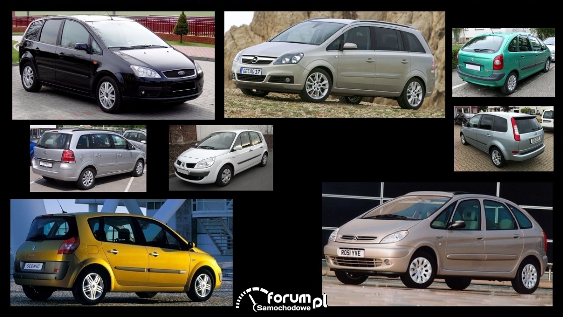 Porównanie: Citroen Xsara Picasso, Ford C-Max I, Opel Zafira B, Renault Scenic II