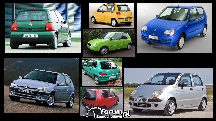 Porównanie: Daewoo Matiz, Fiat Seicento, Peugeot 106, VW Lupo