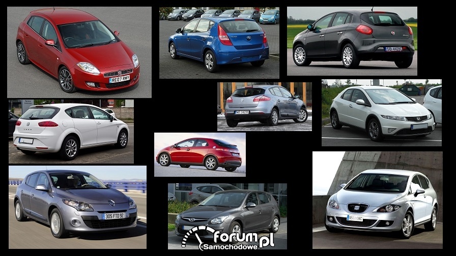 Porównanie: Fiat Bravo II, Honda Civic VIII, Hyundai i30 I, Renault Megane III, Seat leon II