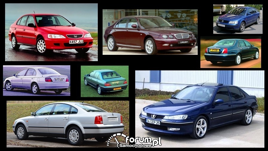 Porównanie Honda Accord VI, Peugeot 406, Rover 75, VW