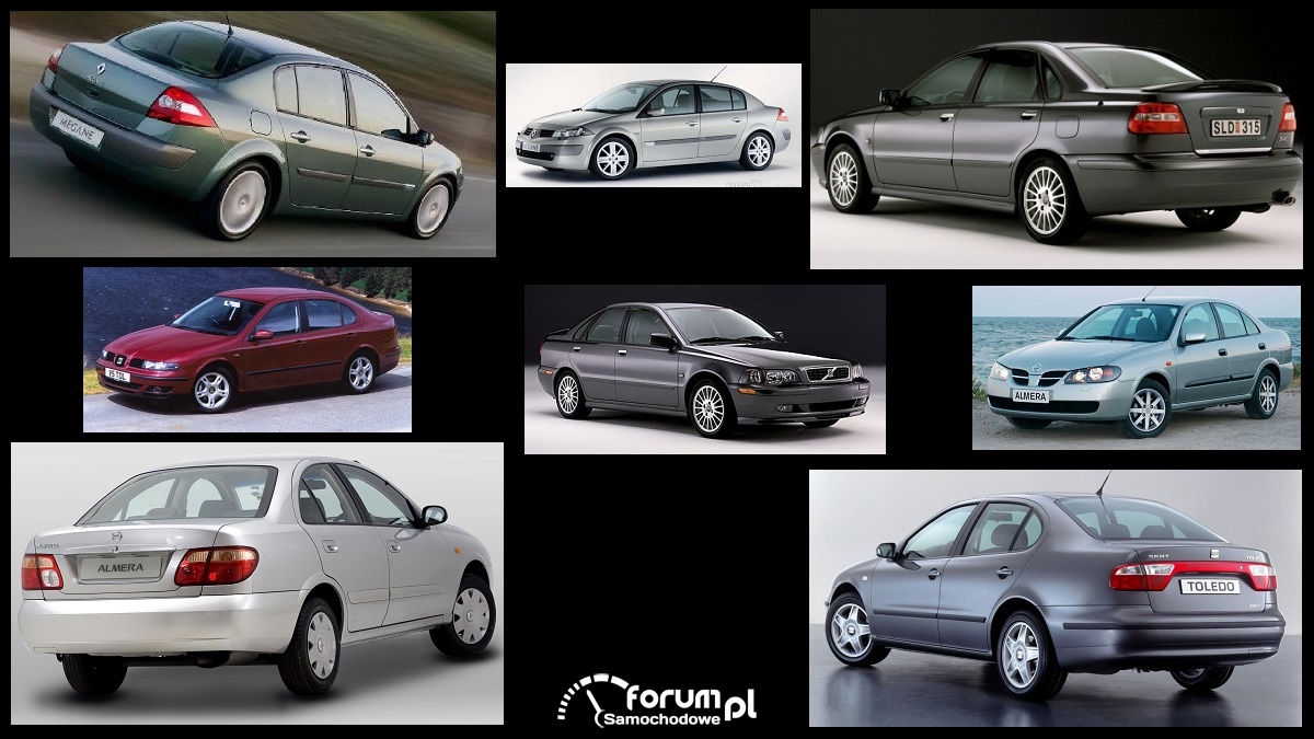 Porównanie: Nissan Almera N16, Renault Megane Ii, Seat Toledo Ii, Volvo S40 I Zdjęcie : Galeria Samochodów