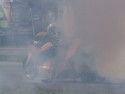 Odrzutowy motor, biały dym po ostarcie