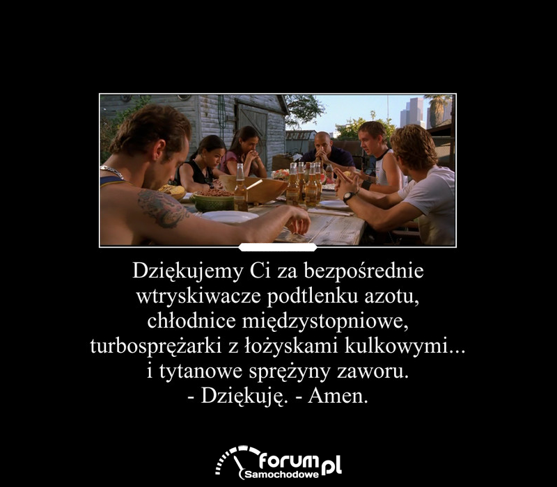 Modlitwa z Szybcy i Wściekli