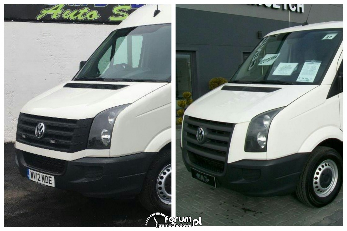 VW Crafter porównanie grilla 2007 vs 2012