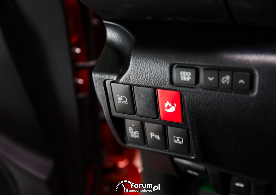 Lexus IS Sriracha, hot button