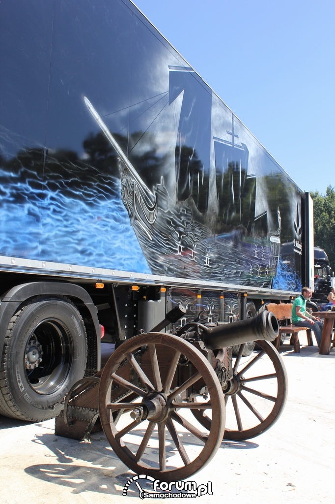 Mercedes Actros - Czarna Perła, naczepa, aerografia