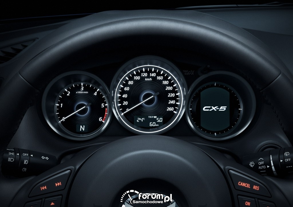 Mazda CX-5, 2012, Sky Blue, Action - zegary