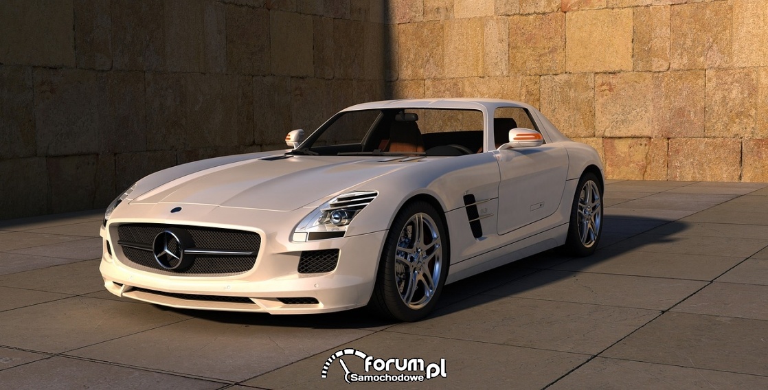 Mercedes SLS AMG, biały