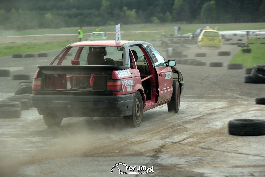 VW Passat B3, tył, Wrak Race