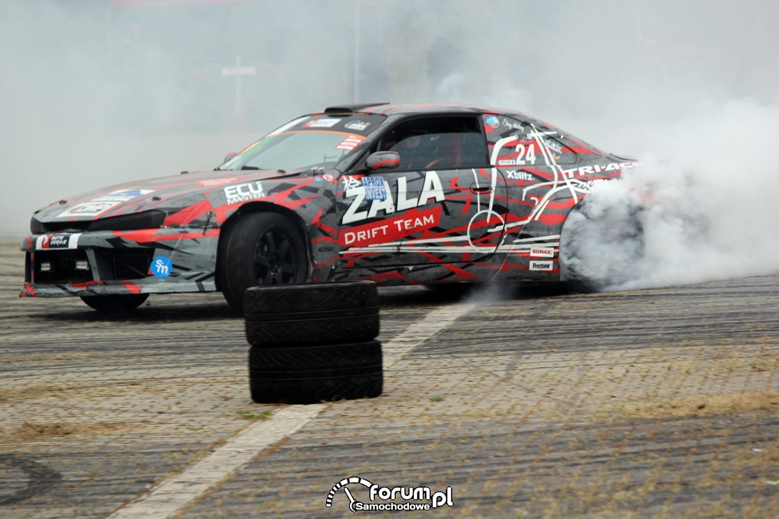Palenie gumy, drift, Nissan s14 2JZ 750HP 900Nm