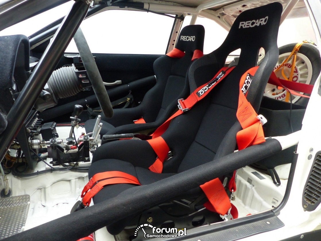 Toyota Celica ST 165, Carlos Sainz, siedzenia Recaro