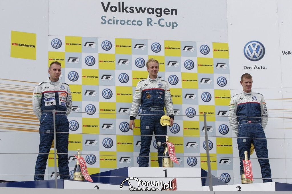 Volkswagen Scirocco R-Cup, zawodnicy na podium