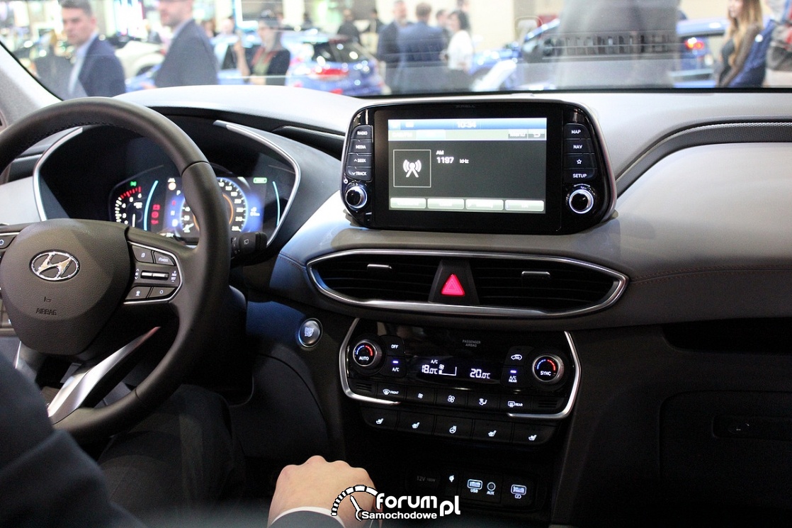 Hyundai SantaFe, wnętrze, deska rozdzielcza