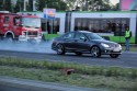 Mercedes-Benz C klasa, przypalona guma podczas startu