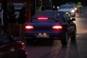 Subaru Impreza, tył i światła w nocy