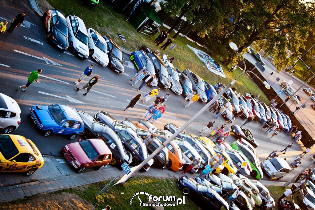 Park maszyn z góry