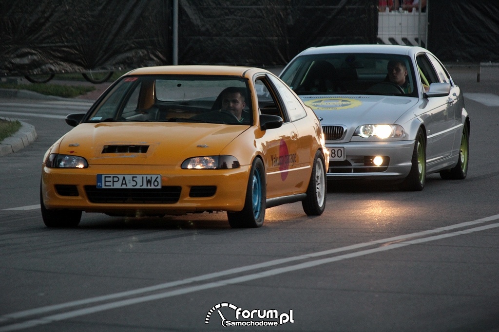 Honda Civic i BMW E46 zdjęcie Night Power GP 2014 Łomża