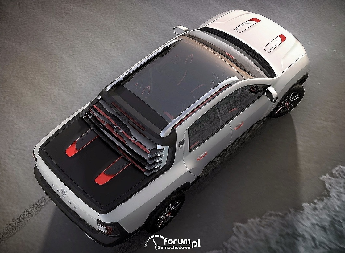 Renault Duster Oroch Concept, przeszklony dach
