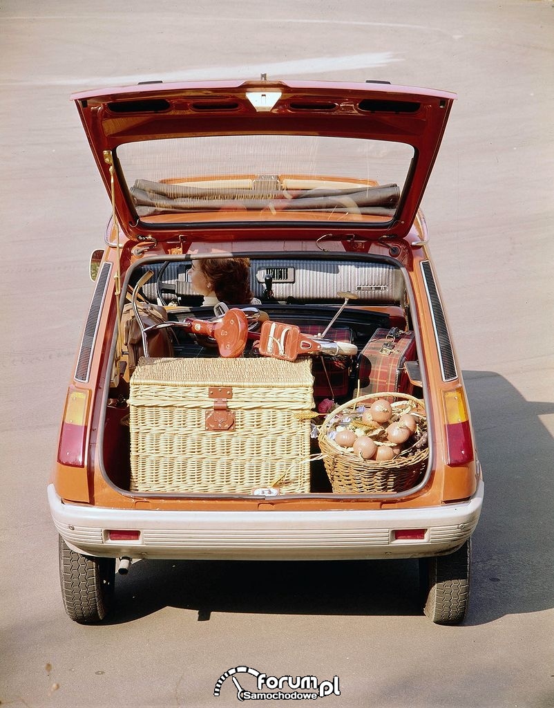 Renault 5, bagażnik, 1972 rok