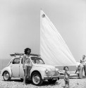Renault model 4 CV, plaża