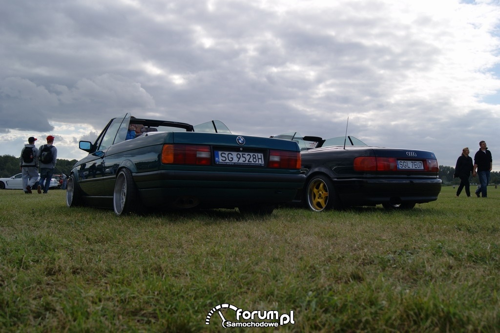 BMW E30 Cabrio, Audi 80 Cabrio, tył