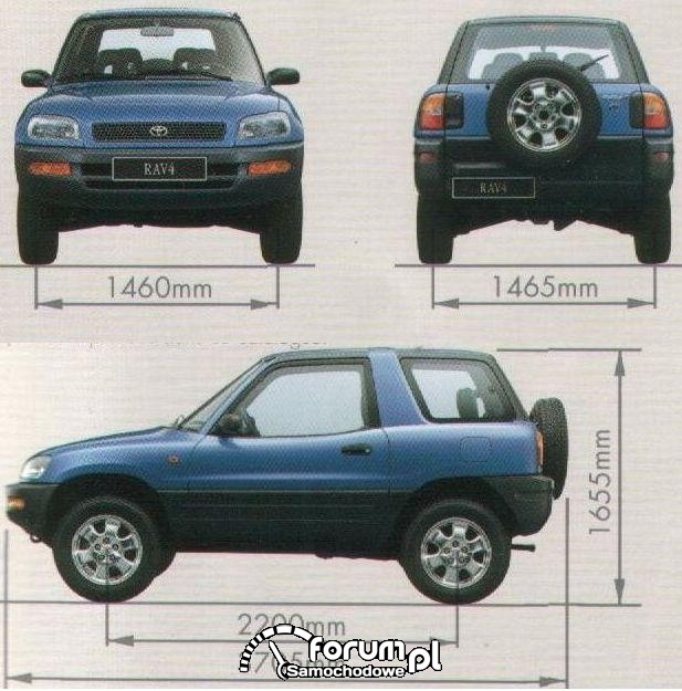 Toyota Rav4 I 3d wymiary