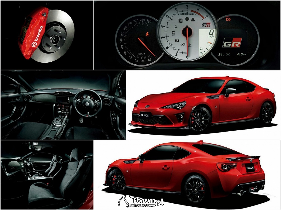 Toyota 86 GR Sport, zegary, wnętrze