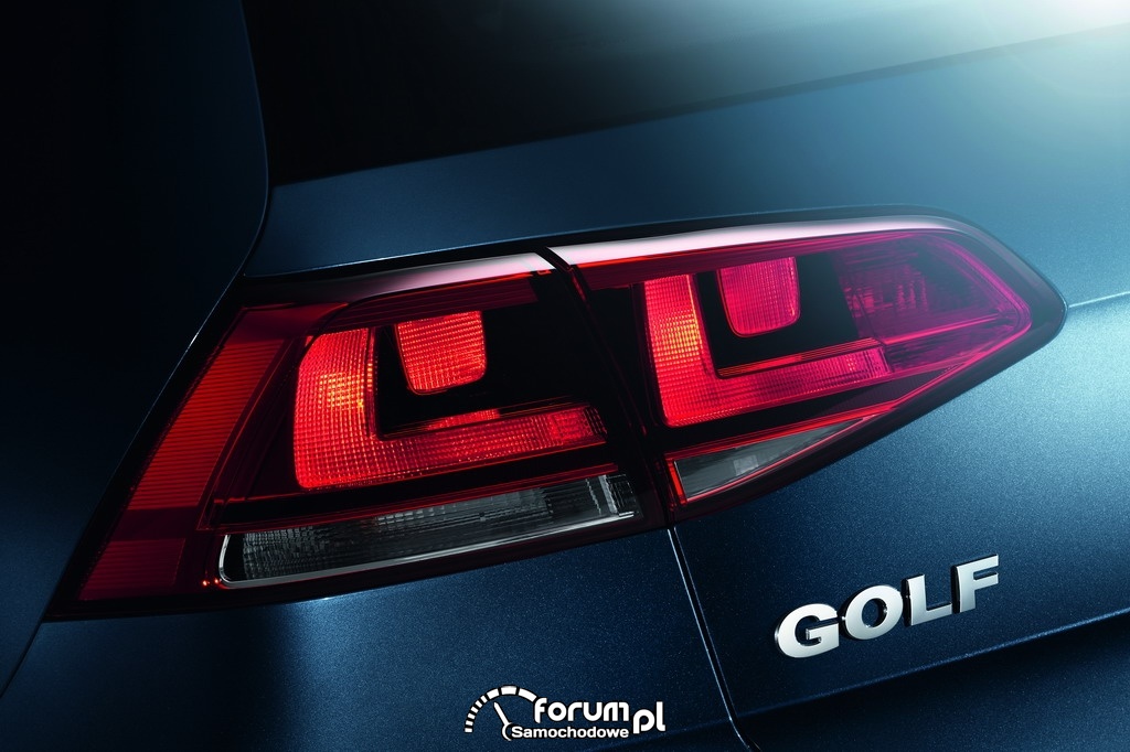 Volkswagen Golf VII, tylna lampa LED