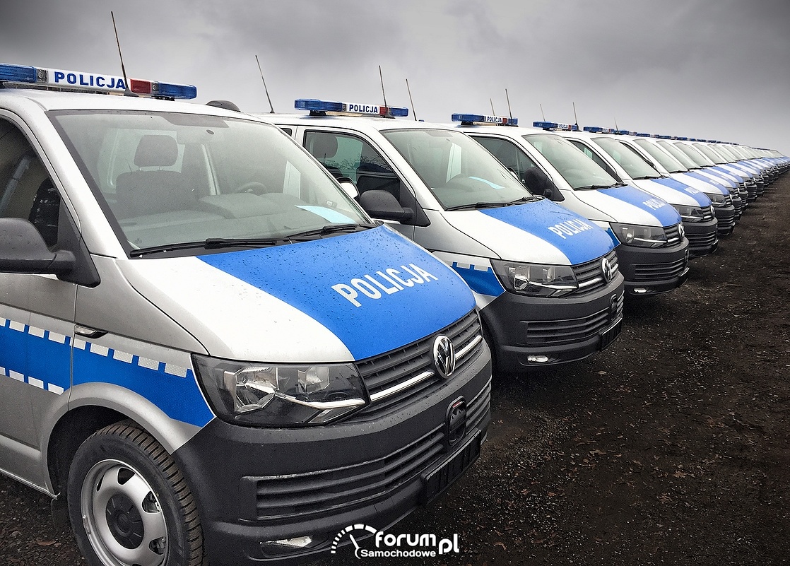 Nowe VW Transportery T6 dla Policji