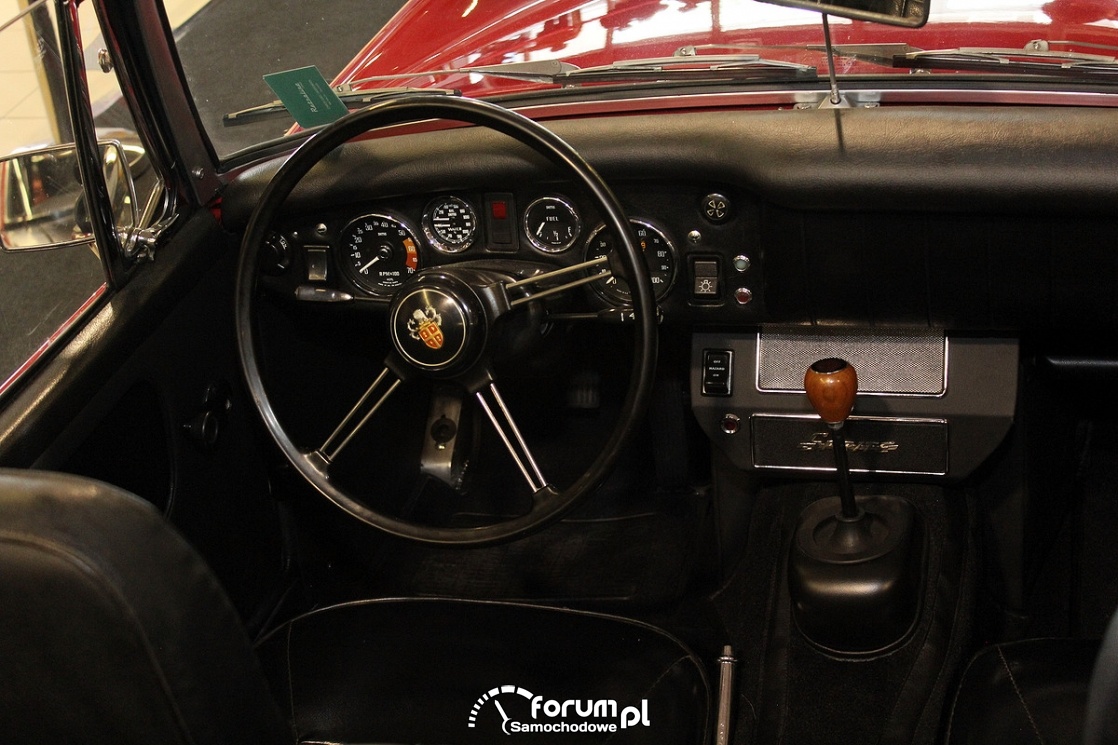Triumph Spitfire, wnętrze, deska rozdzielcza