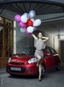 Nissan Micra ELLE, balony, modelka